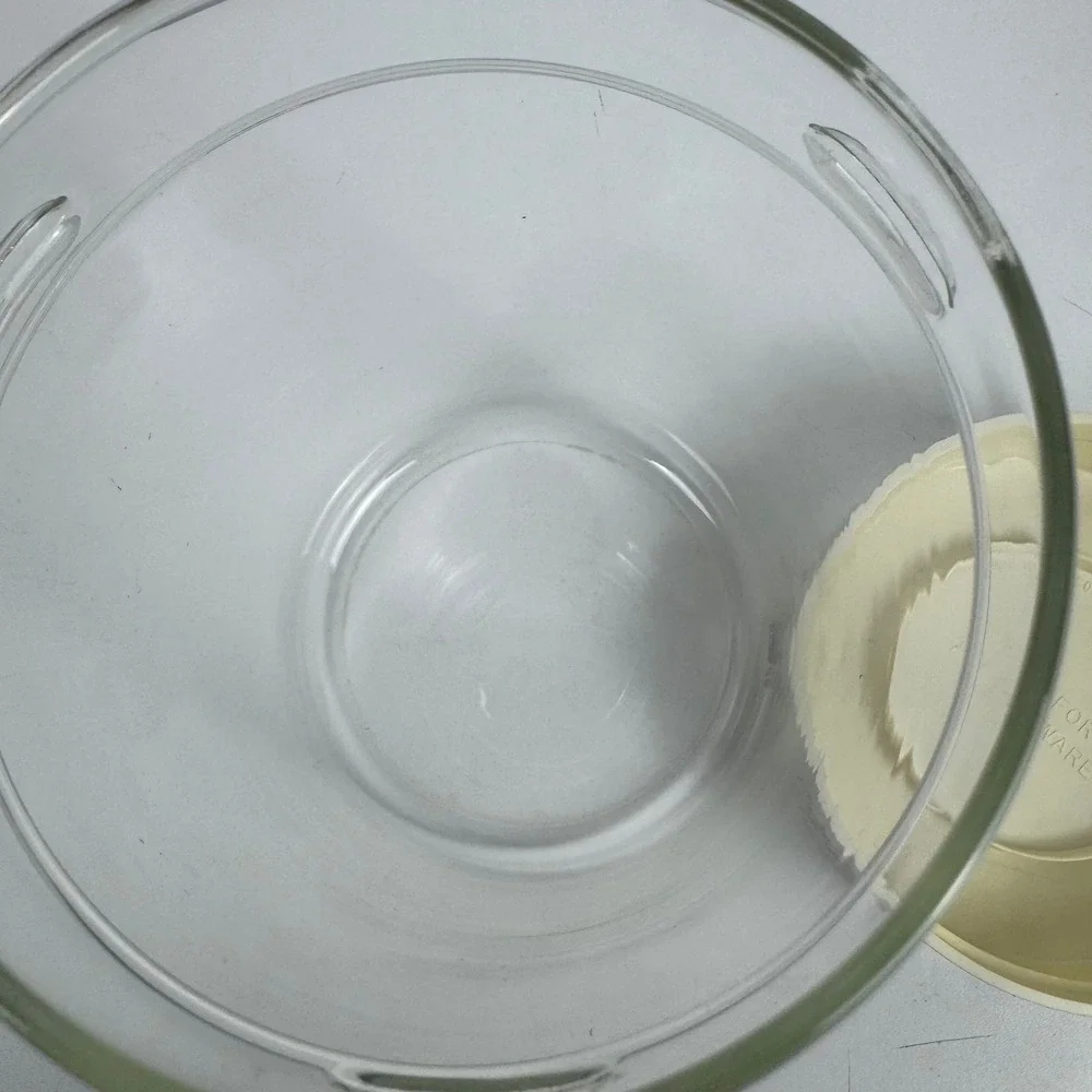 Vtg Pyrex Natures Bounty Glass Canister with Lid Vegetable Pattern Made in‎ USA